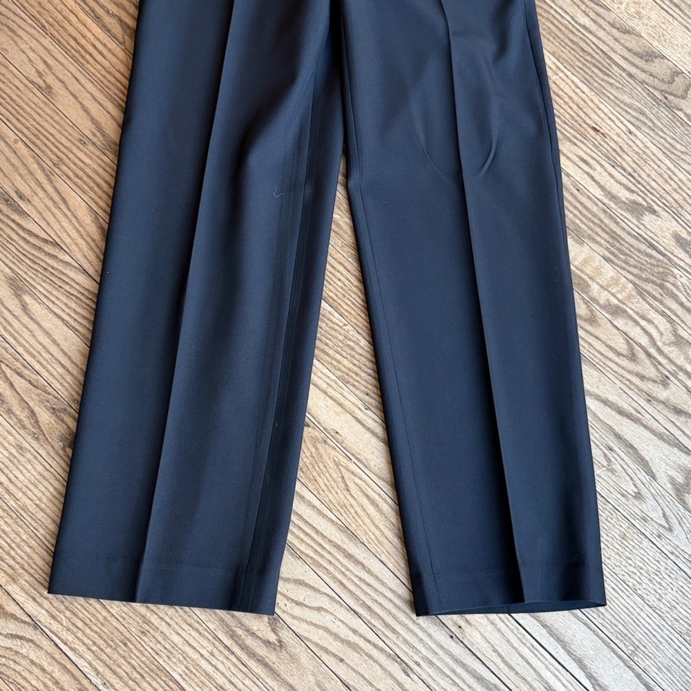 Banana republic DROPPED STRAIGHT HIGH-RISE SCULPTED TROUSER Black 2P EUC - Picture 5 of 9